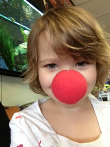 "Rudolph" at a Christmas Clown Party.